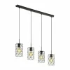 Luminaires Eglo Suspensions|Suspension Eglo ESTEVAU Brun foncé, 4 lumières