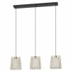 Luminaires Eglo Suspensions|Suspension Eglo FATTORIA Noir, 3 lumières