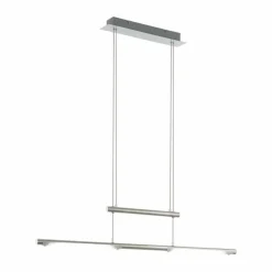Luminaires Eglo Suspensions|Suspension Eglo FLAGRANERA LED Nickel mat, 2 lumières