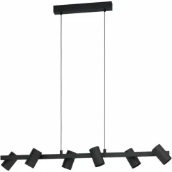 Luminaires Eglo Suspensions|Suspension Eglo GATUELA Noir, 6 lumières