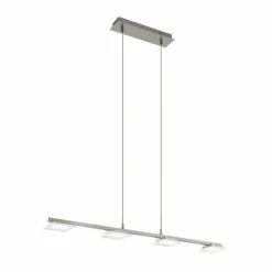 Luminaires Eglo Éclairage Led|Suspension Eglo LANIENA LED Nickel mat, 4 lumières