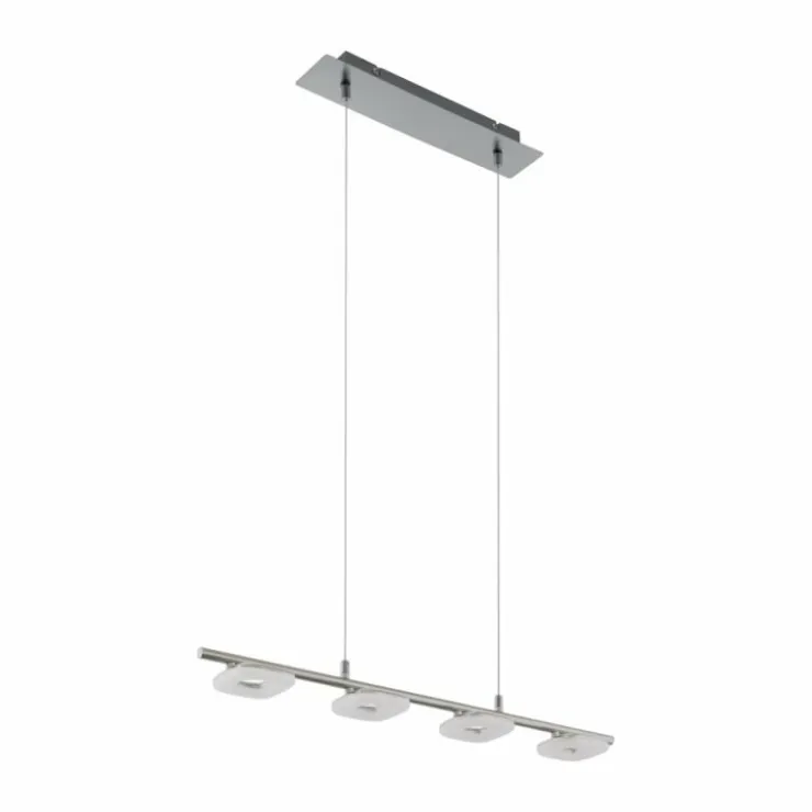 Luminaires Eglo Suspensions|Suspension Eglo LITAGO LED Nickel mat, 4 lumières