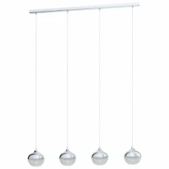 Luminaires Eglo Suspensions|Suspension EGLO MIOGLIA Chrome, 4 lumières