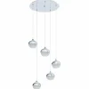 Luminaires Eglo Suspensions|Suspension EGLO MIOGLIA Chrome, 5 lumières