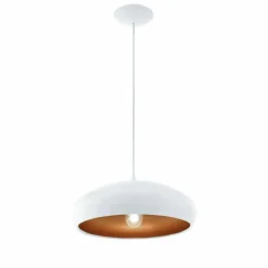 Luminaires Eglo Suspensions|Suspension EGLO MOGANO Cuivre, Blanc, 1 lumière