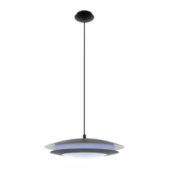 Luminaires Eglo Éclairage Led|Suspension Eglo MONEVA-C LED Noir, 1 lumière, Changeur de couleurs
