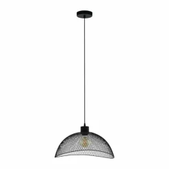 Luminaires Eglo Suspensions|Suspension Eglo POMPEYA Noir, 1 lumière