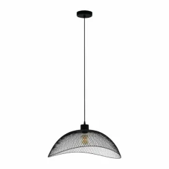 Luminaires Eglo Suspensions|Suspension Eglo POMPEYA Noir, 1 lumière