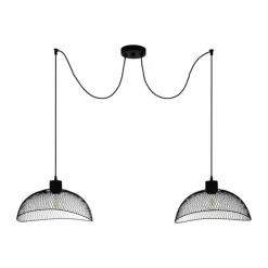 Luminaires Eglo Suspensions|Suspension Eglo POMPEYA Noir, 2 lumières