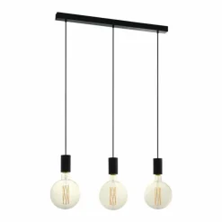 Luminaires Eglo Suspensions|Suspension Eglo POZUETA Noir, 3 lumières