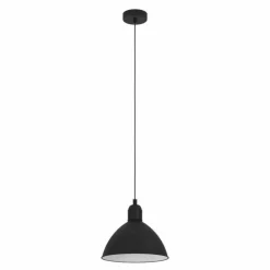 Luminaires Eglo Suspensions|Suspension Eglo PRIDDY Noir, Blanc, 1 lumière