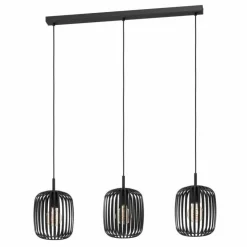 Luminaires Eglo Suspensions|Suspension Eglo ROMAZZINA Noir, 3 lumières