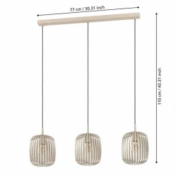 Luminaires Eglo Suspensions|Suspension Eglo ROMAZZINA Noir, 3 lumières