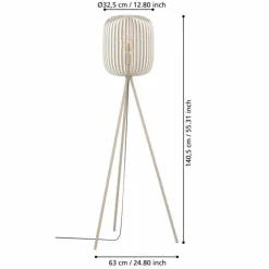 Luminaires Eglo Lampadaires Et Lampes Sur Pied|Suspension Eglo ROMAZZINA Sable, 1 lumière