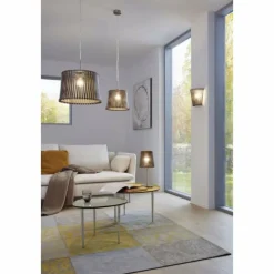 Luminaires Eglo Suspensions|Suspension Eglo SENDERO Nickel mat, 1 lumière