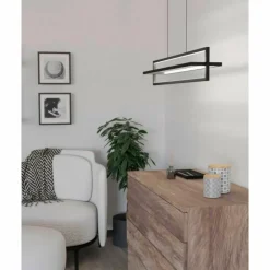 Luminaires Eglo Éclairage Led|Suspension Eglo SIBERIA LED Noir, 1 lumière, Télécommandes