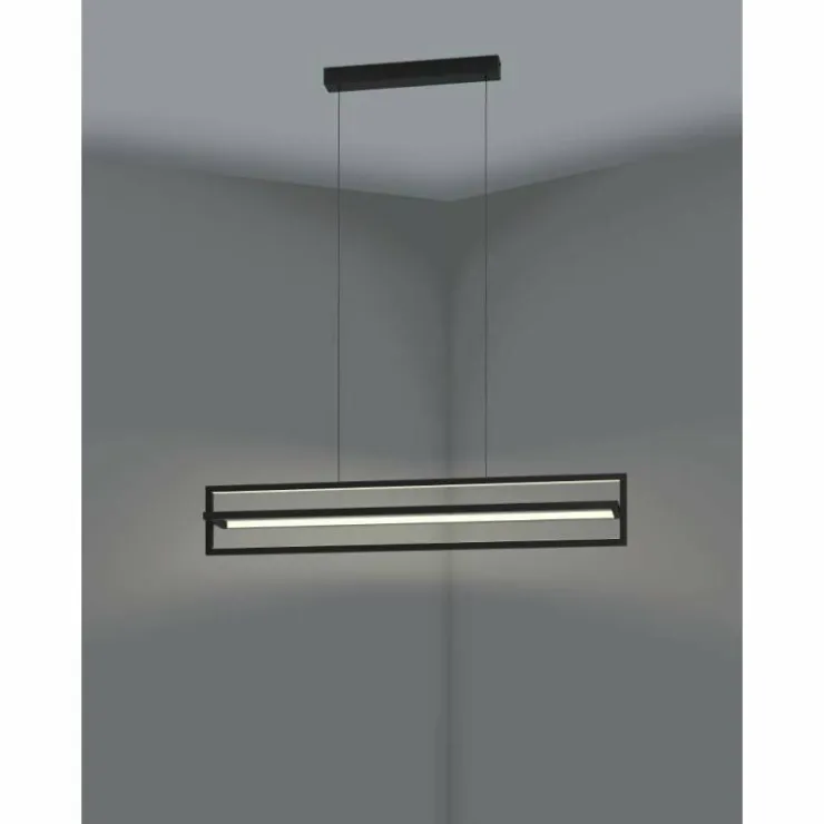 Luminaires Eglo Éclairage Led|Suspension Eglo SIBERIA LED Noir, 1 lumière, Télécommandes