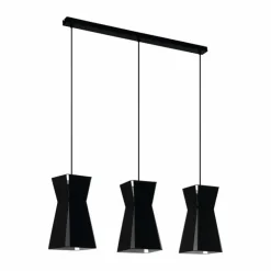 Luminaires Eglo Suspensions|Suspension Eglo VALECROSIA Noir, Blanc, 3 lumières