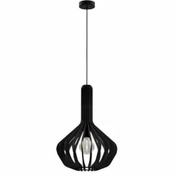 Luminaires Eglo Suspensions|Suspension Eglo VELASCO Noir, 1 lumière
