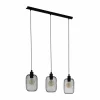 Luminaires Eglo Suspensions|Suspension Eglo WRINGTON Noir, 3 lumières
