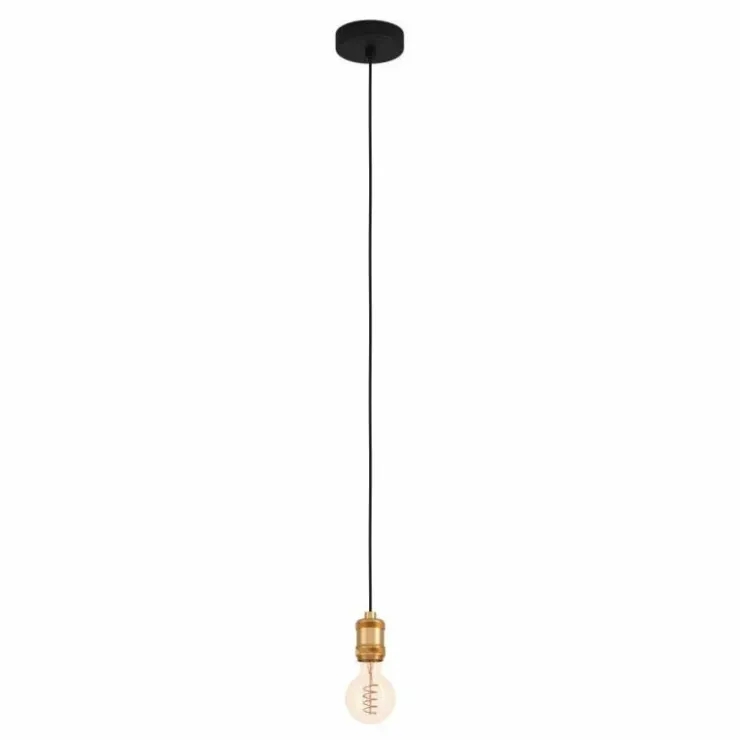 Luminaires Eglo Suspensions|Suspension Eglo YORTH Laiton, Noir, 1 lumière