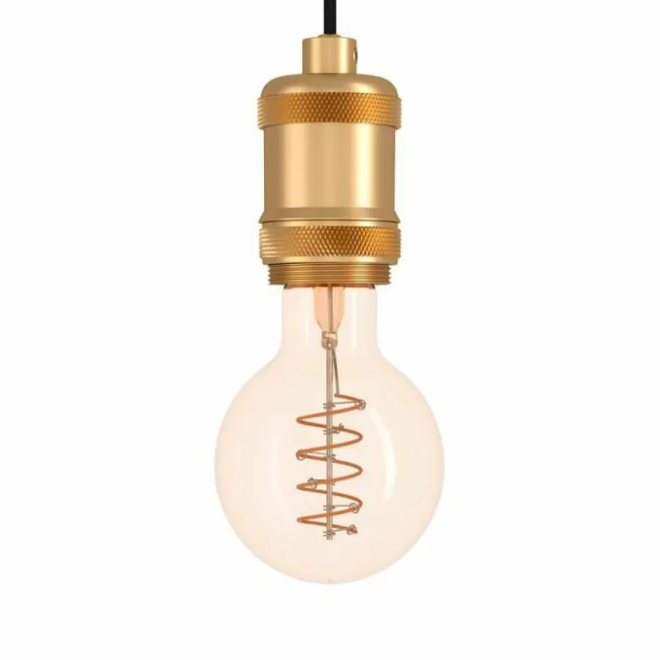 Luminaires Eglo Suspensions|Suspension Eglo YORTH Laiton, Noir, 1 lumière