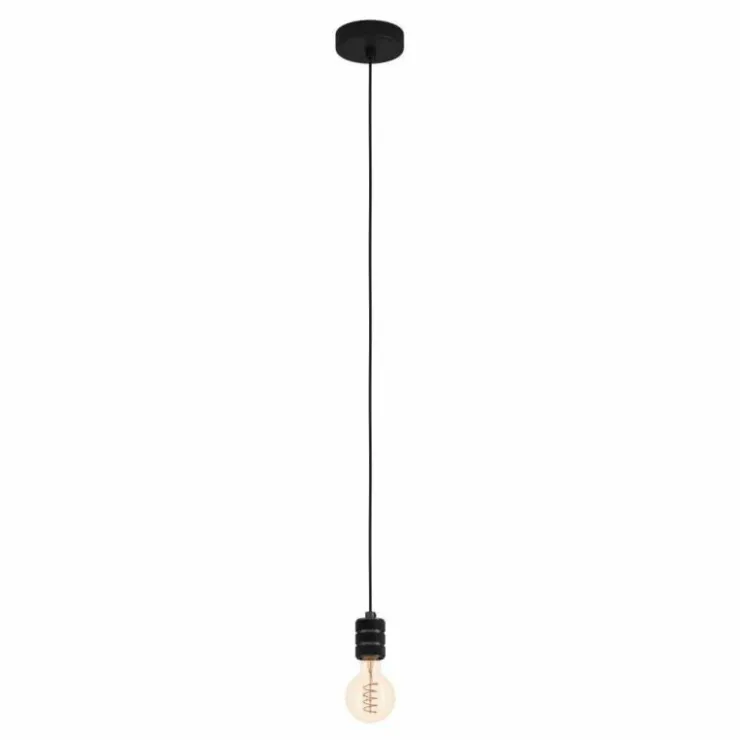 Luminaires Eglo Suspensions|Suspension Eglo YORTH Nickel mat, Noir, 1 lumière