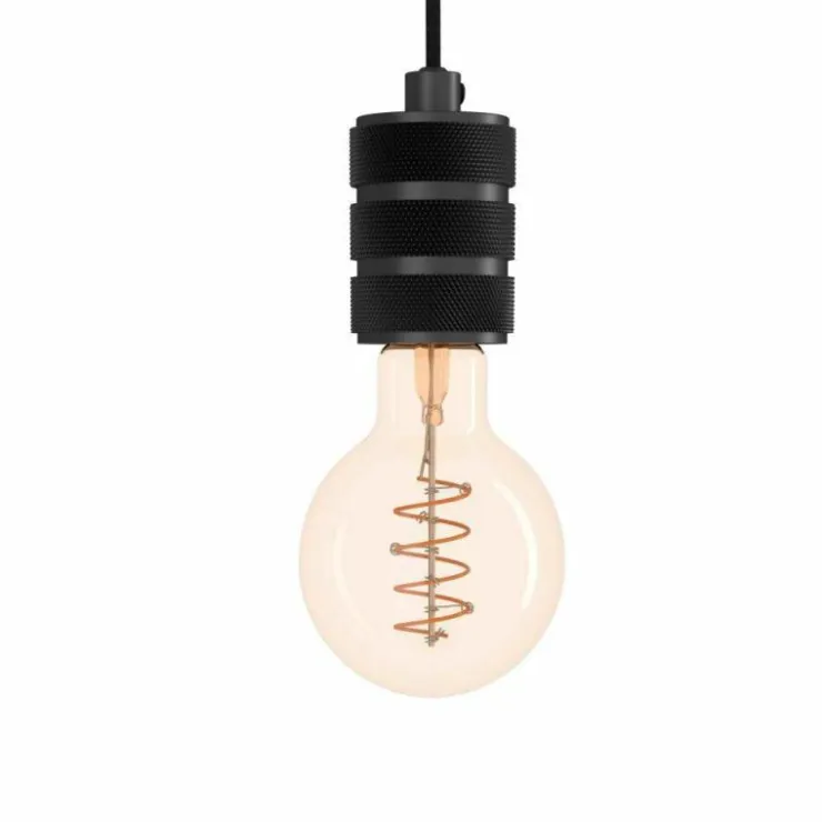Luminaires Eglo Suspensions|Suspension Eglo YORTH Nickel mat, Noir, 1 lumière