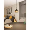 Luminaires Eglo Suspensions|Suspension Eglo YORTH Noir, Argenté, 1 lumière