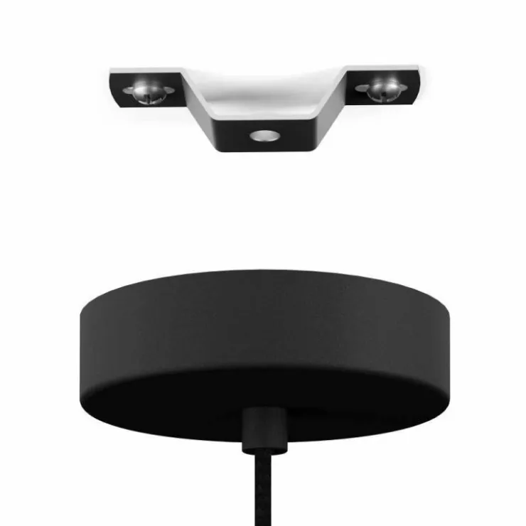 Luminaires Eglo Suspensions|Suspension Eglo YORTH Noir, Argenté, 1 lumière