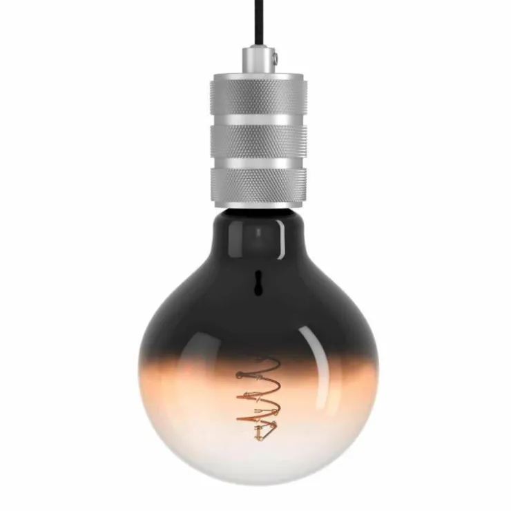 Luminaires Eglo Suspensions|Suspension Eglo YORTH Noir, Argenté, 1 lumière