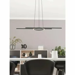 Suspension Eglo ZILLERIO-Z LED Noir, 5 lumières