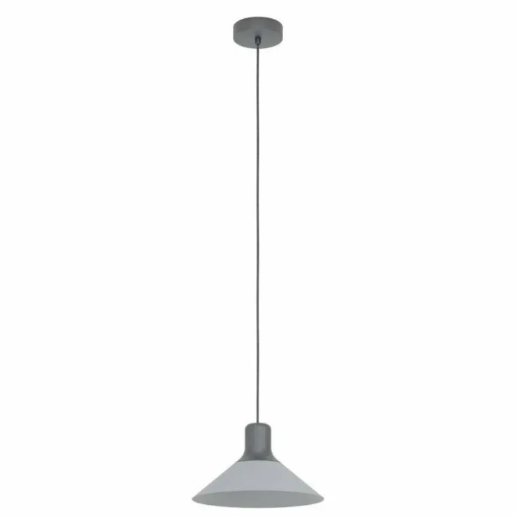 Luminaires Eglo Suspensions|Suspension Eglo-Leuchten ABREOSA Gris, Noir, 1 lumière