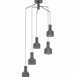 Luminaires Eglo Suspensions|Suspension Eglo-Leuchten CASIBARE Noir, 5 lumières