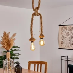 hofstein Suspensions|Suspension Etowah Noir, 2 lumières