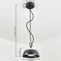 Suspension extérieur Ancemont LED Noir, 1 lumière