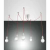Luminaires Fabas Luce Suspensions|Suspension Fabas Luce Blog Rouge, Blanc, 5 lumières