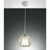 Luminaires Fabas Luce Suspensions|Suspension Fabas Luce Bretagna Blanc, 1 lumière