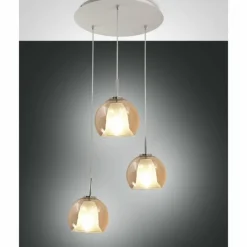 Luminaires Fabas Luce Suspensions|Suspension Fabas Luce Bretagna Blanc, 3 lumières