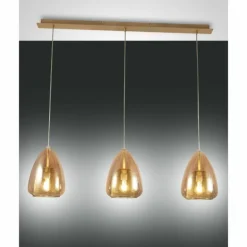 Suspension Fabas Luce Britton Laiton, 3 lumières