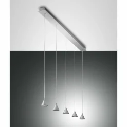 Luminaires Fabas Luce Éclairage Led|Suspension Fabas Luce Delta LED Aluminium, 5 lumières