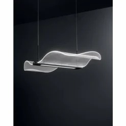 Luminaires Fabas Luce Éclairage Led|Suspension Fabas Luce Fenice LED Noir, 1 lumière