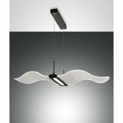 Luminaires Fabas Luce Éclairage Led|Suspension Fabas Luce Fenice LED Noir, 1 lumière
