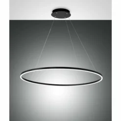 Luminaires Fabas Luce Éclairage Led|Suspension Fabas Luce Giotto LED Noir, 1 lumière