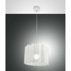 Luminaires Fabas Luce Suspensions|Suspension Fabas Luce Glicine Blanc, 1 lumière