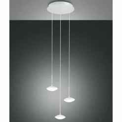 Luminaires Fabas Luce Éclairage Led|Suspension Fabas Luce Hale LED Blanc, 3 lumières