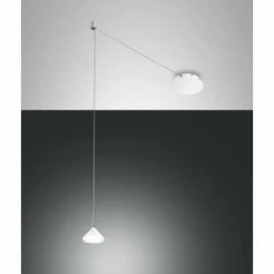 Luminaires Fabas Luce Éclairage Led|Suspension Fabas Luce Isabella LED Blanc, 1 lumière