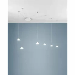 Luminaires Fabas Luce Suspensions|Suspension Fabas Luce Isabella LED Blanc, 6 lumières