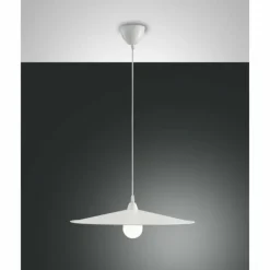 Luminaires Fabas Luce Suspensions|Suspension Fabas Luce Kasa Blanc, 1 lumière