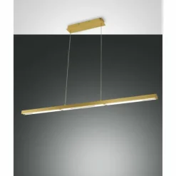 Luminaires Fabas Luce Suspensions|Suspension Fabas Luce Ling LED Laiton, 1 lumière